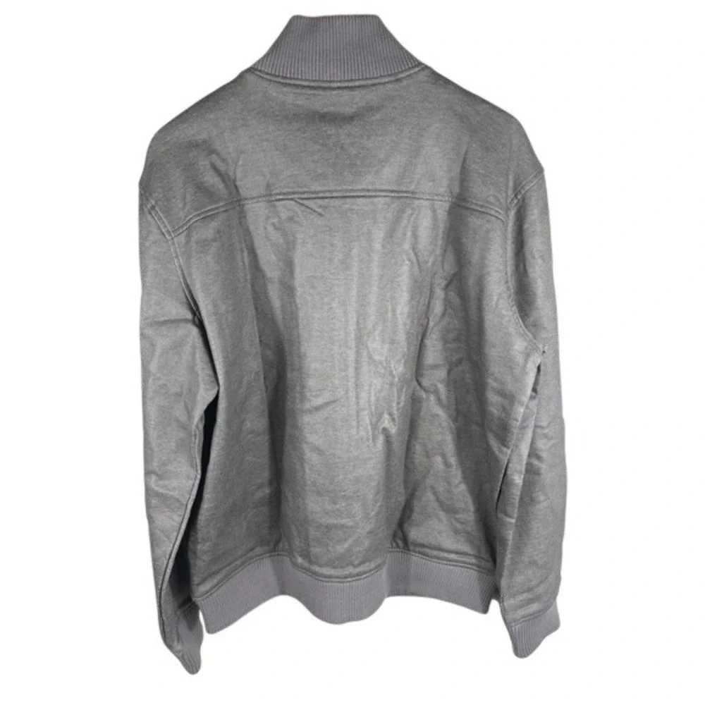 INC International Concepts Bomber Jacket Mens XL Gray‎ Full Zip Fleece Lined